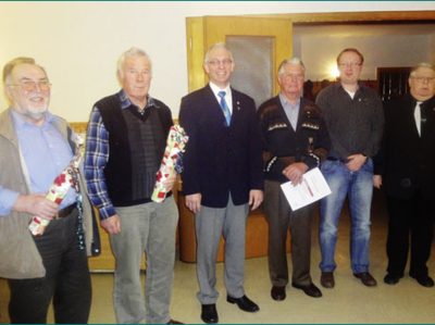 Henning Giesemann, Heinrich Borchers, Olaf Kopatzki, Georg R&ouml;ver, Mathias Vo&szlig; und Wolfgang Ernst (von links)