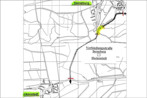 Lageplan Gemeindeverbindungsstrasse Hackenstedt Derneburg