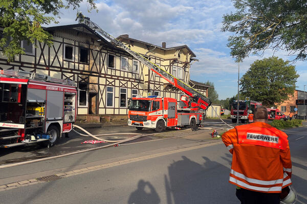 Brand am Bahnhof Derneburg