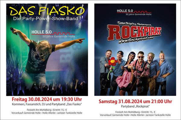 Partybands "Das Fiasko" und "Rockpirat"