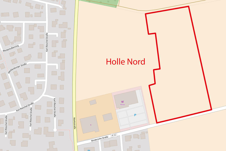 Bild vergrößern: Baugebiet Holle Nord Karte
